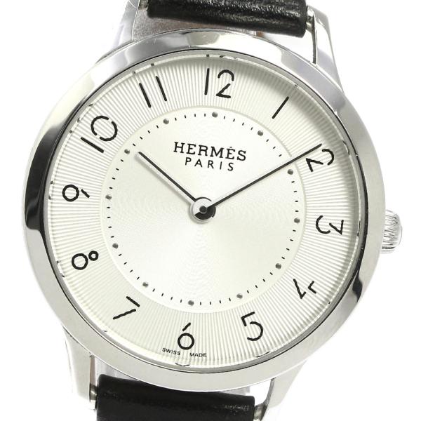 エルメス HERMES CA2.210 スリム ドゥ エルメス クォーツ レディース 内箱・保証書付...