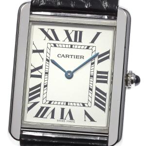 ジャンク カルティエ CARTIER WSTA0028 タンクソロLM クォーツ メンズ _761607｜closer0510