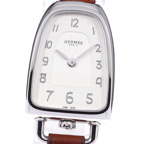 エルメス HERMES GA1.110 ギャロップ クォーツ レディース 美品 箱・保証書付き_79...