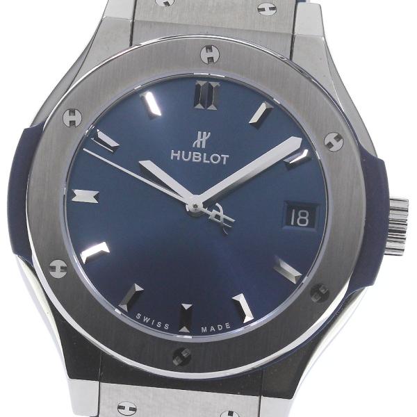 ウブロ HUBLOT 581.NX.7170.LR クラシックフュージョン ブルーチタニウム クォー...