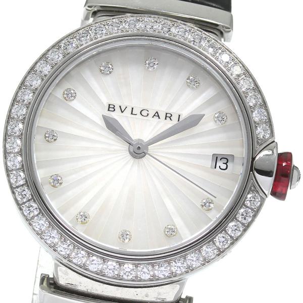 ブルガリ BVLGARI LU33S ルチェア ダイヤべゼル 自動巻き レディース 良品 内箱付き_...