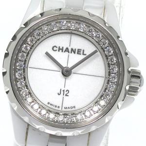 シャネル CHANEL H5237 J12 白セラミック ダイヤベゼル クォーツ レディース _793338｜closer0510