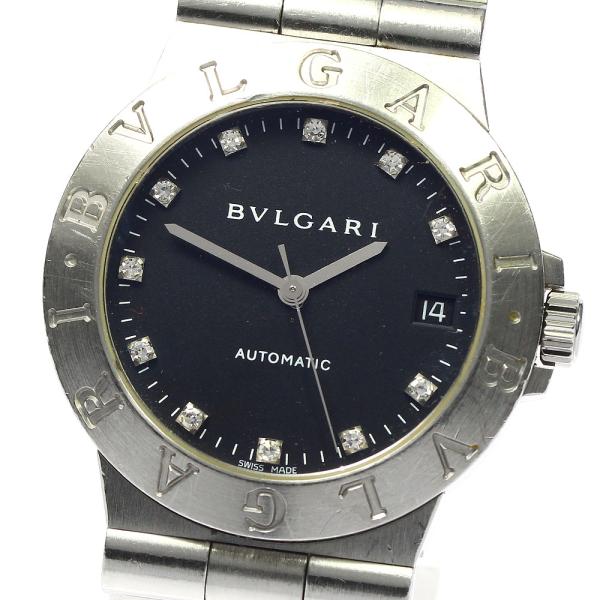 ブルガリ BVLGARI LCV35S ディアゴノ デイト 11Pダイヤ 自動巻き メンズ 箱・保証...