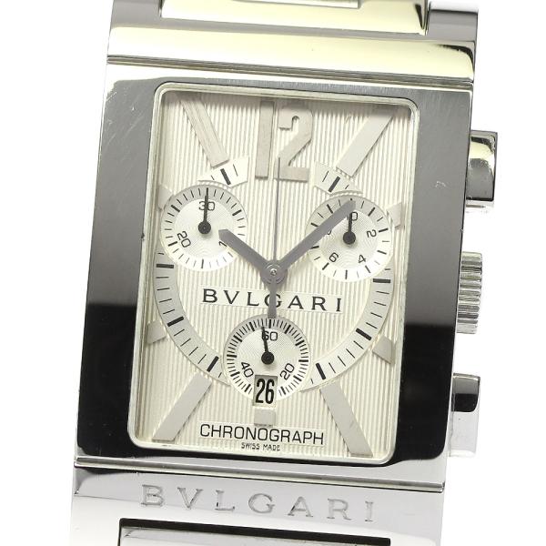 ブルガリ BVLGARI RTC49S レッタンゴロ クロノグラフ デイト クォーツ メンズ _79...