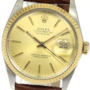 ロレックス ROLEX 16013 デイトジャスト ゴールド文字盤 cal.3035 自動巻き メンズ _803281｜closer0510