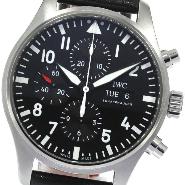 IWC SCHAFFHAUSEN IW377709 パイロットウォッチ クロノグラフ デイデイト 自...