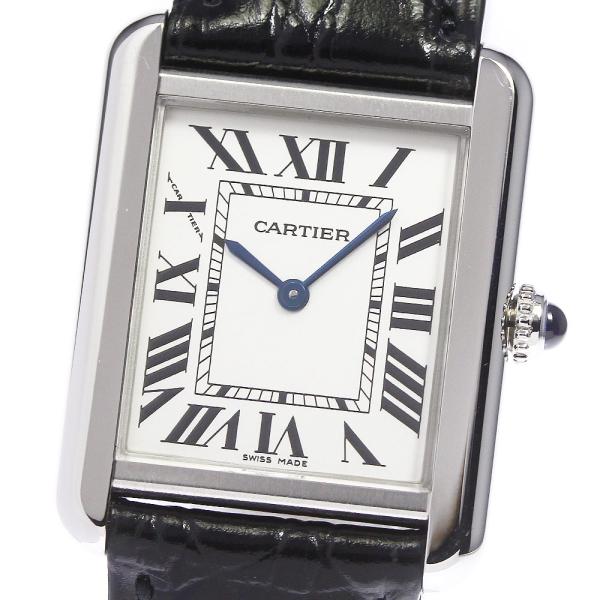 ジャンク カルティエ CARTIER W1018255 タンクソロ SM クォーツ レディース _8...