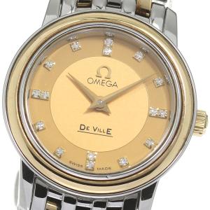 OMEGA オメガ 4577.77 デビル ダイヤベゼル クォーツ レディース