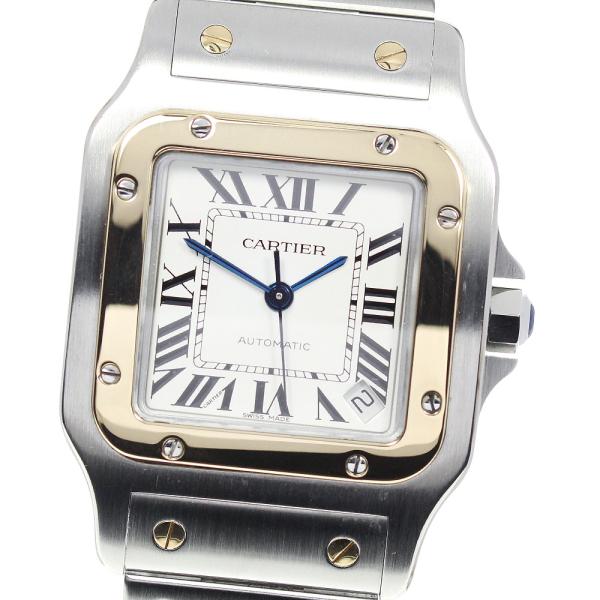 カルティエ CARTIER W20099C4 サントスガルベ XL YGコンビ 自動巻き メンズ 美...