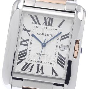 カルティエ CARTIER W5310006 タンクアングレースXL デイト PGコンビ 自動巻き メンズ 良品 _808727