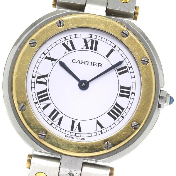 カルティエ CARTIER サントスラウンド LM コンビ クォーツ メンズ _810566