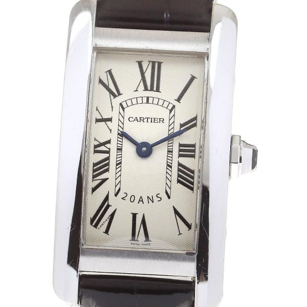 カルティエ CARTIER W2604256 タンクアメリカンSM K18WG カルティエ社 勤続2...