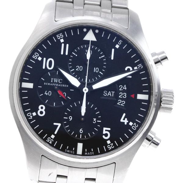 訳あり IWC SCHAFFHAUSEN IW377704 パイロットウォッチ クロノグラフ 自動巻...