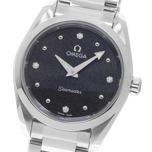 オメガ OMEGA 220.10.28.60.51.001 シーマスター アクアテラ 150M 4Pダイヤ クォーツ レディース 良品 _817505