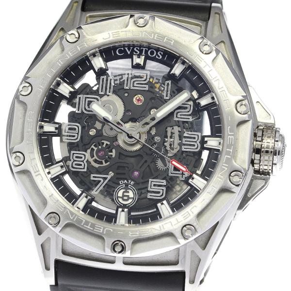 ベルト訳あり クストス CVSTOS R45 チャレンジ-R ジェットライナーSL デイト 自動巻き...