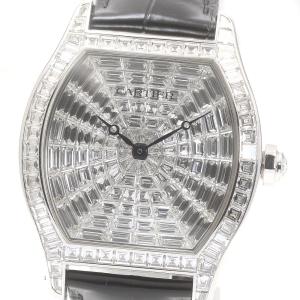 カルティエ CARTIER HPI00502 トーチュ XL K18WG 全面ダイヤ 手巻き メンズ 保証書付き_823439