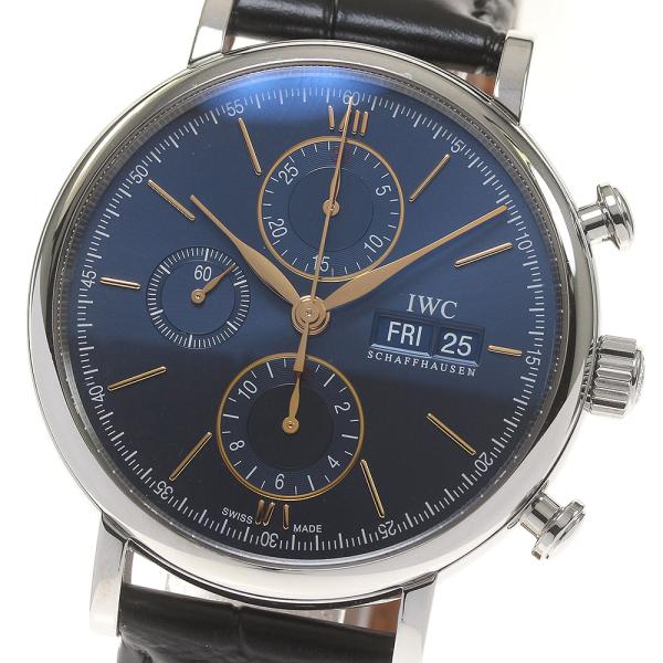 IWC SCHAFFHAUSEN IW391036 ポートフィノ クロノグラフ デイデイト 自動巻き...