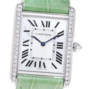 カルティエ CARTIER WJTA0015 タンクルイLM K18WG サイドダイヤ 手巻き ボーイズ 保証書付き_826656