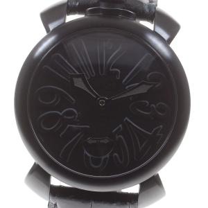 ガガミラノ マヌアーレの48mmブラック ガガミラノ マヌアーレ48mm スケルトン 中古 ゴールド ブラック