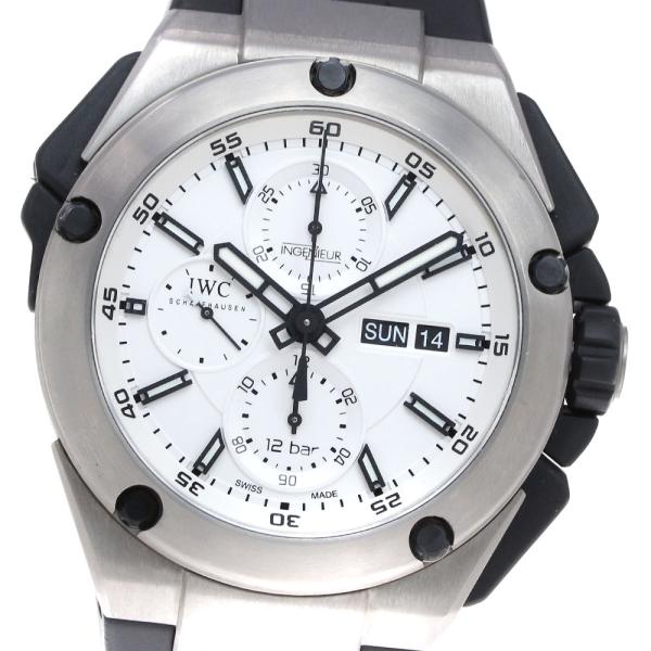 IWC SCHAFFHAUSEN IW386501 インジュニア ダブルクロノグラフ 自動巻き メン...