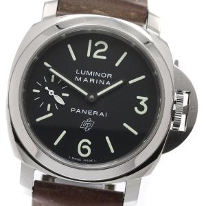 パネライ PANERAI PAM01005 ルミノール マリーナ ロゴ アッチャイオ 手巻き メンズ 保証書付き_832365