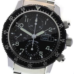 美品 箱付き ジン Sinn 603.EZM3 デイト 黒 自動巻き メンズ Sinn ジン EZM3 603 自動巻き オートマ デイト メンズ 黒文字盤