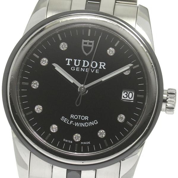 チュードル TUDOR 55010 グラマーデイト 10Pダイヤ 自動巻き メンズ _837695