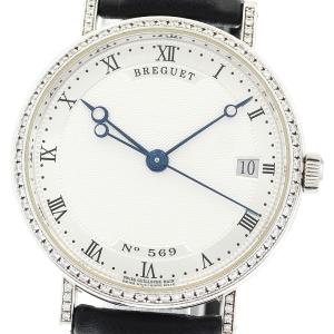 ブレゲ Breguet 9068 クラシック K18WG ダイヤベゼル 自動巻き メンズ 保証書付き_845704