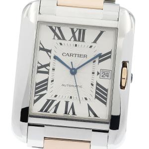 カルティエ CARTIER W5310006 タンクアングレースXL デイト PGコンビ 自動巻き メンズ _849485