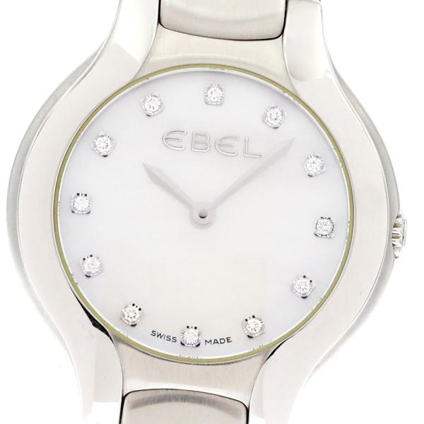 エベル EBEL E9256N22 ベルーガ 12Pダイヤ クォーツ レディース 良品 _84985...