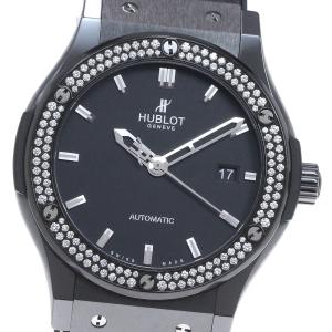 ウブロ HUBLOT 542.CM.1170.LR.1104 ビッグバン ブラックマジック ダイヤベゼル 自動巻き メンズ 極美品 _861586