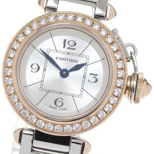 カルティエ CARTIER WJ124021 ミスパシャ K18PG ダイヤベゼル クォーツ レディース _862617