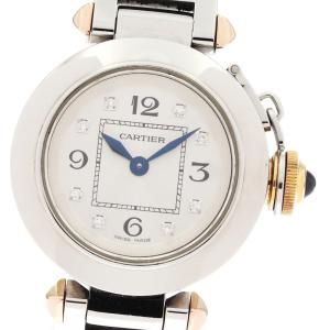 カルティエ CARTIER WJ124020 ミスパシャ 8Pダイヤ クォーツ レディース 良品 _869306【ev10】