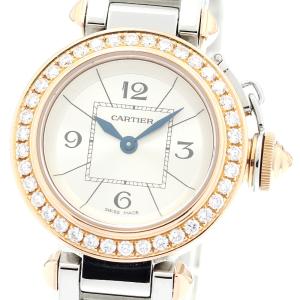 カルティエ CARTIER WJ124021 ミスパシャ K18PG ダイヤベゼル クォーツ レディース _869319
