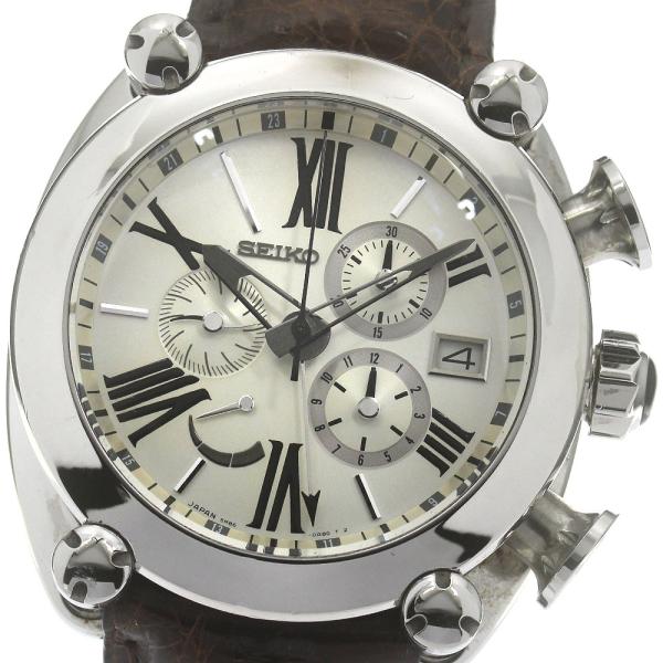 セイコー SEIKO SBLA025/5R86-0AB0 ガランテ クロノグラフ パワーリザーブ ス...