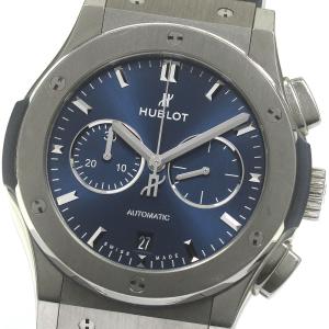 ウブロ HUBLOT 541.NX.7170.LR クラシック・フュージョン クロノブラフ チタニウム ブルー 自動巻き メンズ 良品 保証書付き_869653