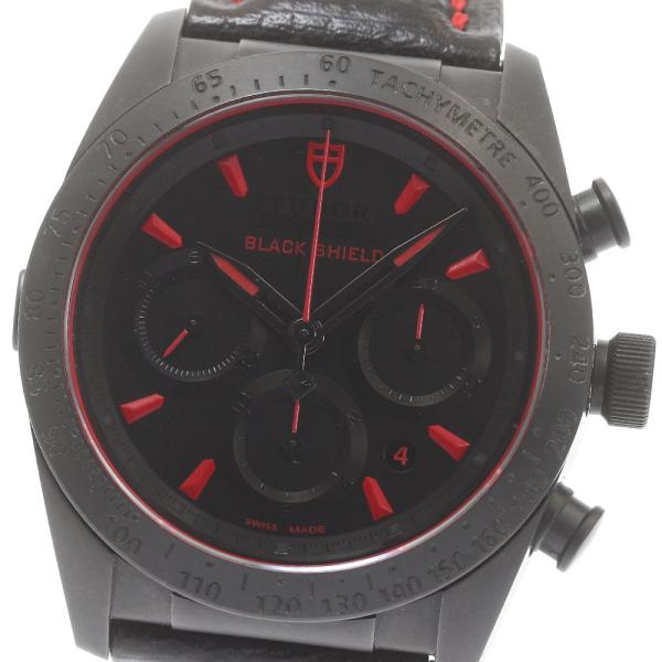チュードル TUDOR 42000C ファストライダー ブラックシールド クロノグラフ 自動巻き メ...