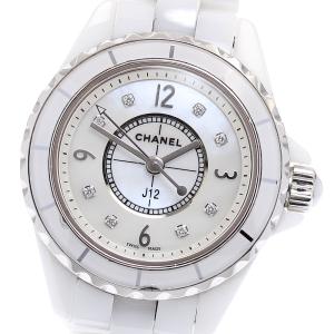シャネル CHANEL H2570 J12 ホワイトセラミック 8Pダイヤ クォーツ レディース _874839