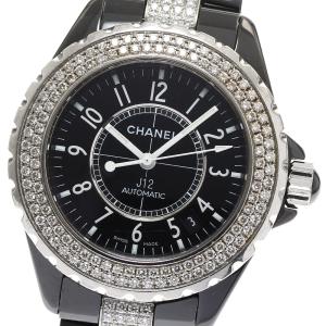 シャネル CHANEL H1339 J12 黒セラミック デイト ダイヤベゼル 自動巻き メンズ 保証書付き_876131