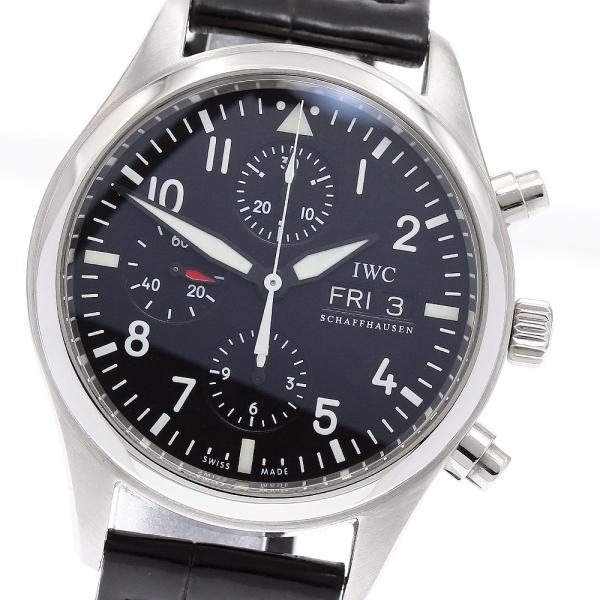 IWC SCHAFFHAUSEN IW371701 パイロットウォッチ クロノグラフ デイデイト 自...