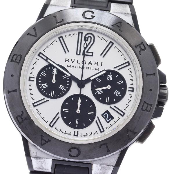 ベルト訳あり ブルガリ BVLGARI DG42SMCCH ディアゴノ マグネシウム デイト クロノ...