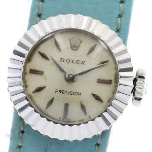ロレックス ROLEX 8788 プレシジョン K18WG Cal.282 手巻き レディース _883846