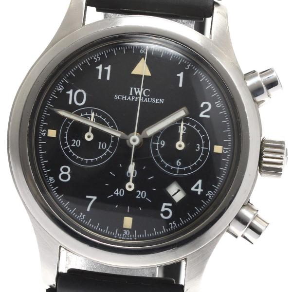 ジャンク IWC SCHAFFHAUSEN IW374101 フリーガー クロノグラフ クォーツ メ...