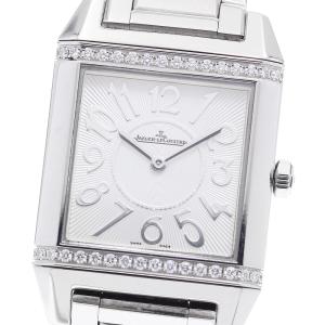 ジャガー・ルクルト JAEGER-LECOULTRE 234.8.47 レベルソ スクアドラ ダイヤベゼル クォーツ レディース 良品 _890295