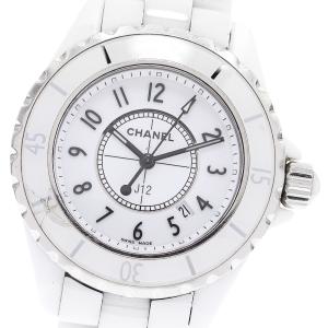 訳あり シャネル CHANEL H0968 J12 33ｍｍ 白セラミック クォーツ レディース 保証書付き_890388