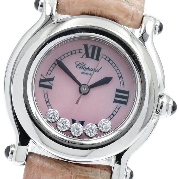 ショパール Chopard 27/8245-23 ハッピースポーツ 5Pダイヤ クォーツ レディース...