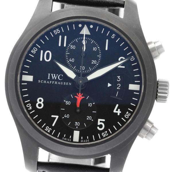 IWC SCHAFFHAUSEN IW388001 パイロットウォッチ トップガン クロノグラフ 自...