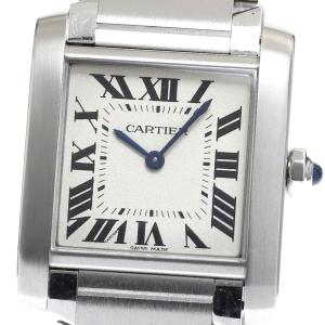 カルティエ CARTIER WSTA0005 タンクフランセーズ MM クォーツ ボーイズ 保証書付き_898725