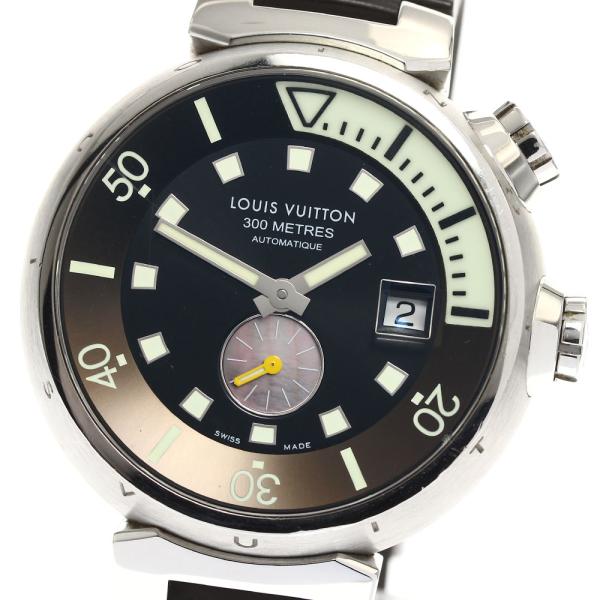 ベルト訳あり ルイ・ヴィトン LOUIS VUITTON Q1031 タンブール ダイビング デイト...