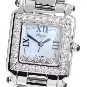 ショパール Chopard 227/8895-23/11 ハッピースポーツ ダイヤベゼル 5Pダイヤ クォーツ レディース 良品 _900412